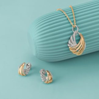 Colier Aur 14k Placat cu Pandantiv Smarald