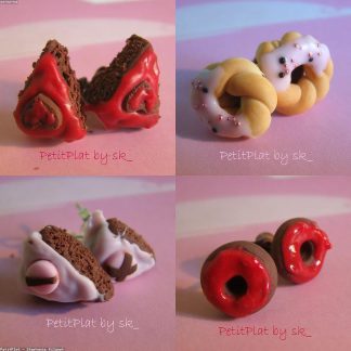 Cercei Stud Aur Rose Vermeil stil Clasic