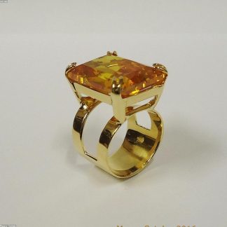 Inel Aur 14k Placat cu Smarald stil Clasic
